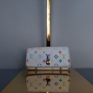 Louis Vuitton White Multicolor Monogram Key Holder